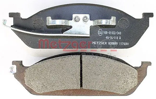 Handler.Part Brake pad set, disc brake METZGER 1170281 3