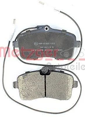 Handler.Part Brake pad set, disc brake METZGER 1170283 3