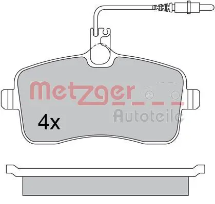 Handler.Part Brake pad set, disc brake METZGER 1170283 1