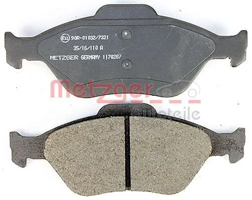 Handler.Part Brake pad set, disc brake METZGER 1170287 4