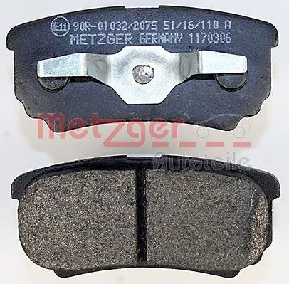 Handler.Part Brake pad set, disc brake METZGER 1170306 3