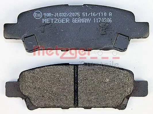 Handler.Part Brake pad set, disc brake METZGER 1170306 4