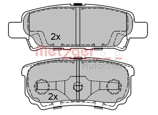 Handler.Part Brake pad set, disc brake METZGER 1170306 1