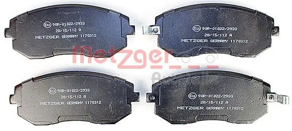 Handler.Part Brake pad set, disc brake METZGER 1170312 2