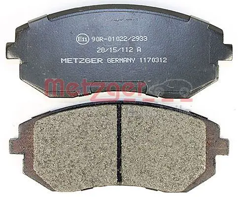 Handler.Part Brake pad set, disc brake METZGER 1170312 4