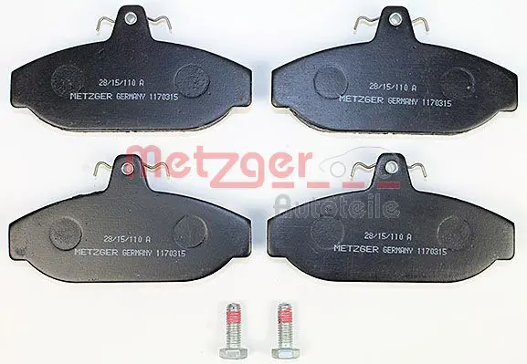 Handler.Part Brake pad set, disc brake METZGER 1170315 2