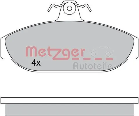 Handler.Part Brake pad set, disc brake METZGER 1170315 1