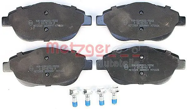 Handler.Part Brake pad set, disc brake METZGER 1170326 2