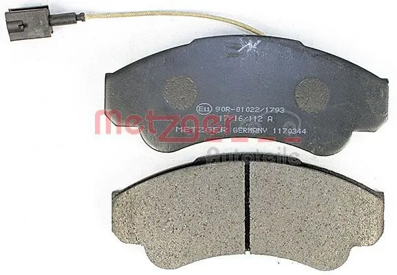 Handler.Part Brake pad set, disc brake METZGER 1170344 3