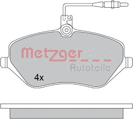 Handler.Part Brake pad set, disc brake METZGER 1170346 1