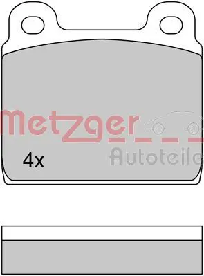 Handler.Part Brake pad set, disc brake METZGER 1170222 1