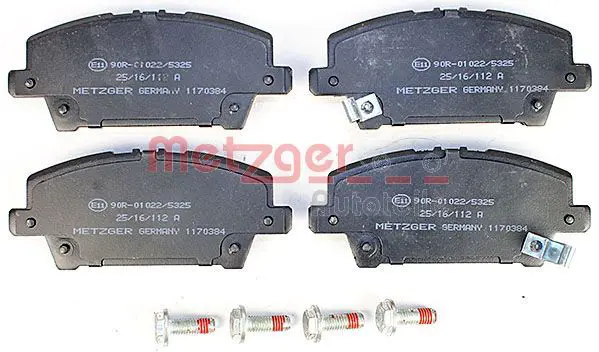 Handler.Part Brake pad set, disc brake METZGER 1170384 2