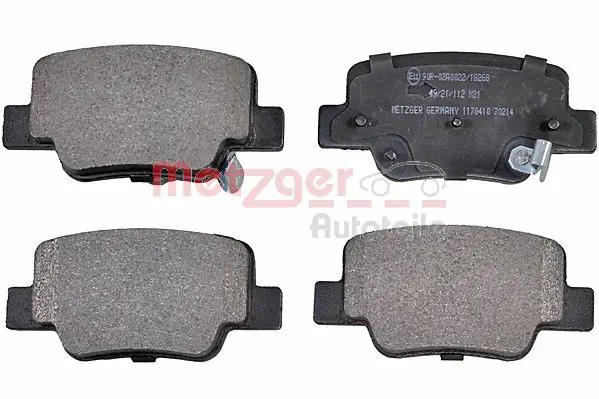 Handler.Part Brake pad set, disc brake METZGER 1170410 1