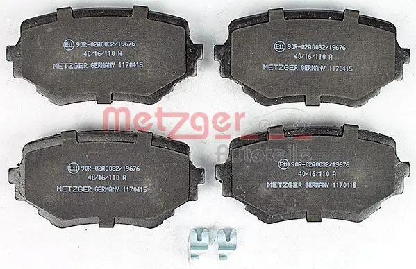 Handler.Part Brake pad set, disc brake METZGER 1170415 2