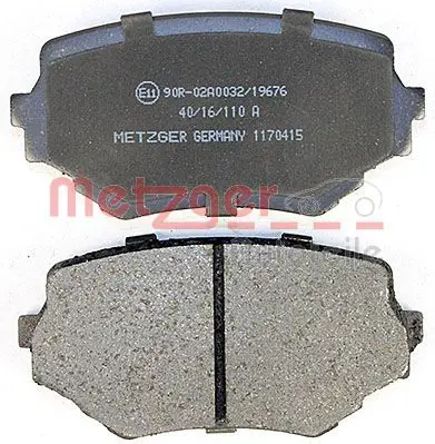 Handler.Part Brake pad set, disc brake METZGER 1170415 3