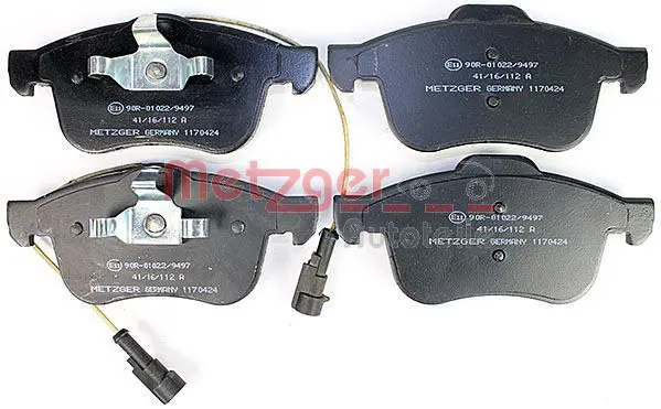 Handler.Part Brake pad set, disc brake METZGER 1170424 2