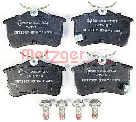 Handler.Part Brake pad set, disc brake METZGER 1170435 2