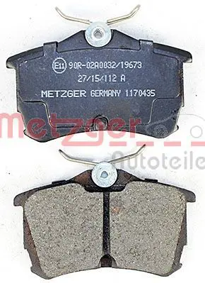 Handler.Part Brake pad set, disc brake METZGER 1170435 4