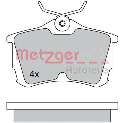 Handler.Part Brake pad set, disc brake METZGER 1170435 1