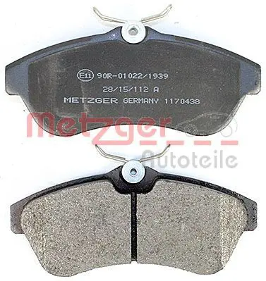 Handler.Part Brake pad set, disc brake METZGER 1170438 3