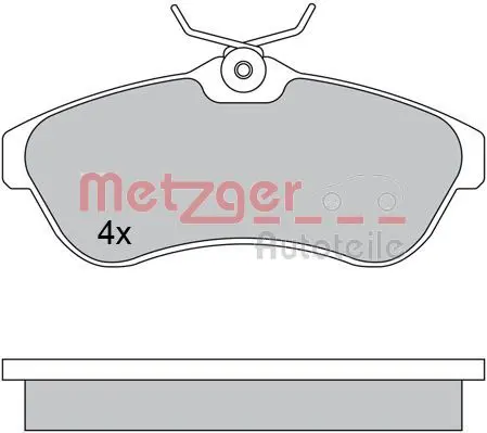 Handler.Part Brake pad set, disc brake METZGER 1170438 1