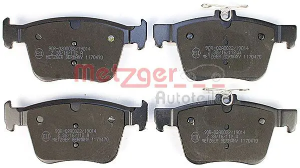 Handler.Part Brake pad set, disc brake METZGER 1170470 2