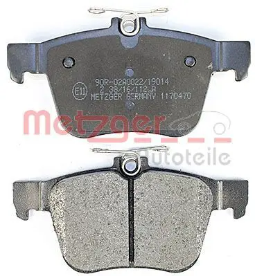 Handler.Part Brake pad set, disc brake METZGER 1170470 3