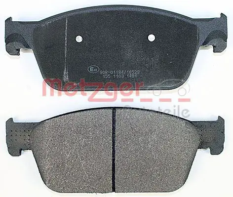 Handler.Part Brake pad set, disc brake METZGER 1170484 4