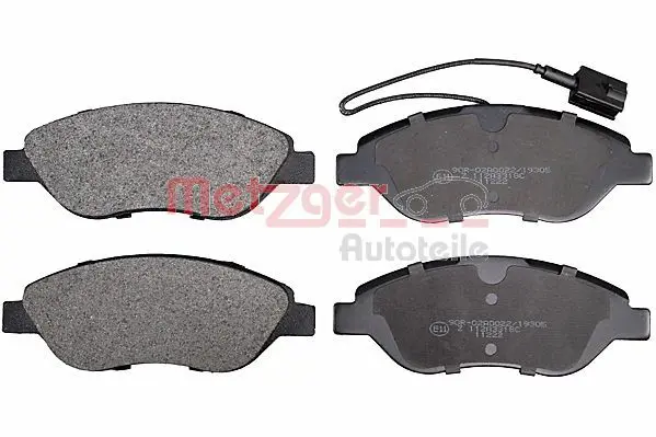 Handler.Part Brake pad set, disc brake METZGER 1170505 1