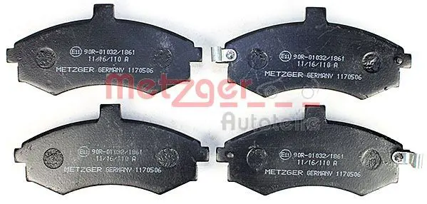 Handler.Part Brake pad set, disc brake METZGER 1170506 2