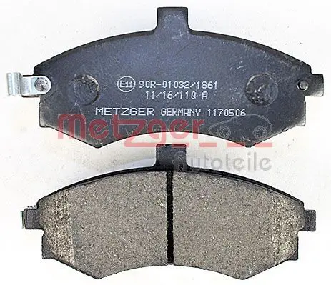 Handler.Part Brake pad set, disc brake METZGER 1170506 3