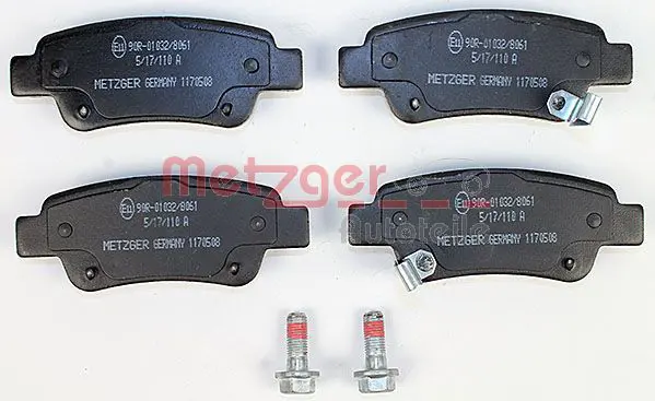 Handler.Part Brake pad set, disc brake METZGER 1170508 2