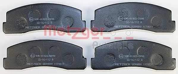 Handler.Part Brake pad set, disc brake METZGER 1170511 2