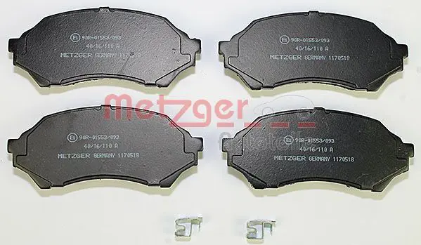 Handler.Part Brake pad set, disc brake METZGER 1170518 2