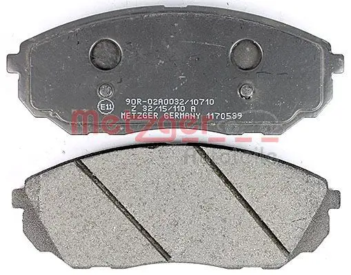 Handler.Part Brake pad set, disc brake METZGER 1170539 4