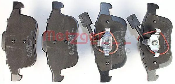 Handler.Part Brake pad set, disc brake METZGER 1170542 2