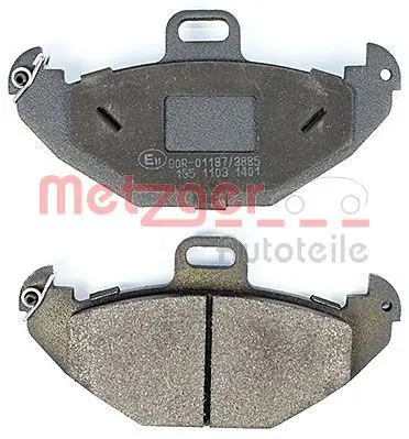 Handler.Part Brake pad set, disc brake METZGER 1170554 3