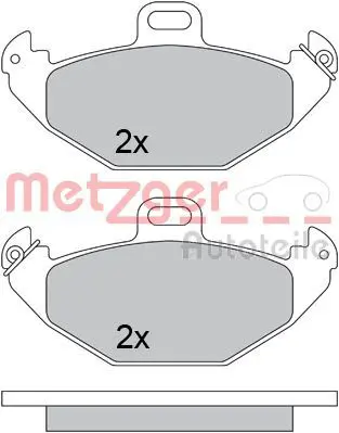 Handler.Part Brake pad set, disc brake METZGER 1170554 1