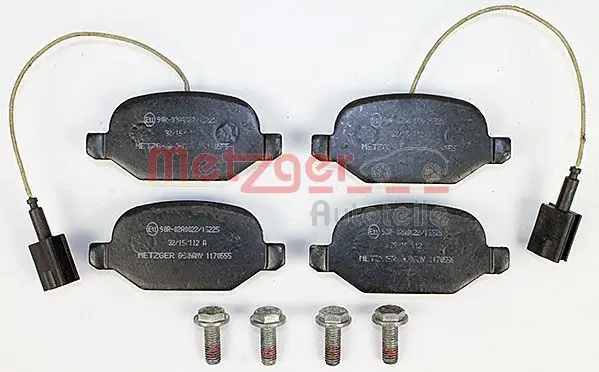 Handler.Part Brake pad set, disc brake METZGER 1170555 2