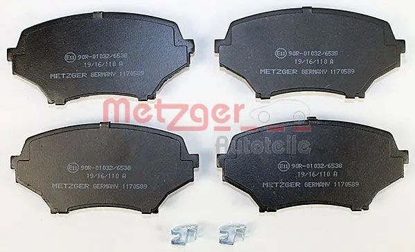 Handler.Part Brake pad set, disc brake METZGER 1170589 2