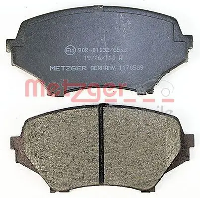 Handler.Part Brake pad set, disc brake METZGER 1170589 3