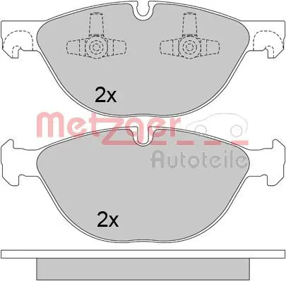 Handler.Part Brake pad set, disc brake METZGER 1170592 1