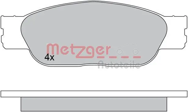 Handler.Part Brake pad set, disc brake METZGER 1170610 1