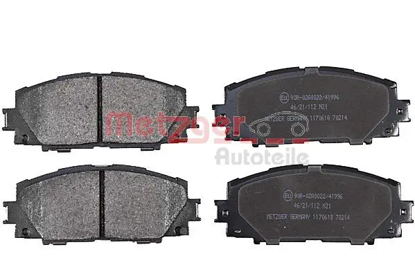 Handler.Part Brake pad set, disc brake METZGER 1170618 1