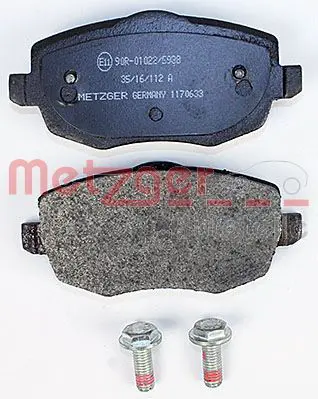 Handler.Part Brake pad set, disc brake METZGER 1170633 3