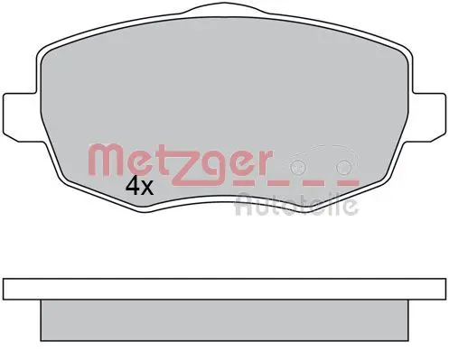 Handler.Part Brake pad set, disc brake METZGER 1170633 1