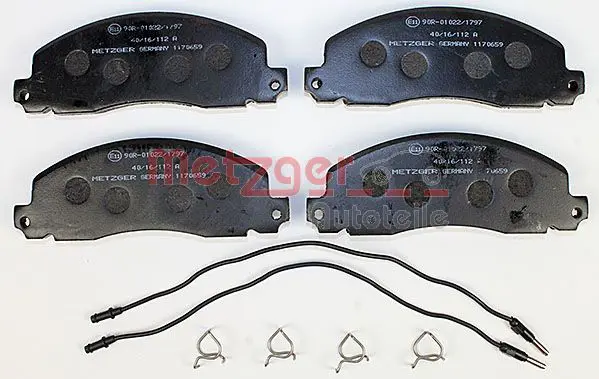 Handler.Part Brake pad set, disc brake METZGER 1170659 2