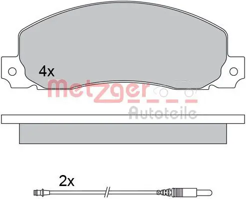 Handler.Part Brake pad set, disc brake METZGER 1170659 1