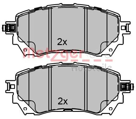 Handler.Part Brake pad set, disc brake METZGER 1170811 1