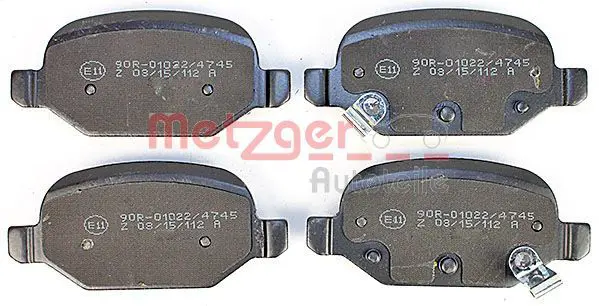 Handler.Part Brake pad set, disc brake METZGER 1170818 2